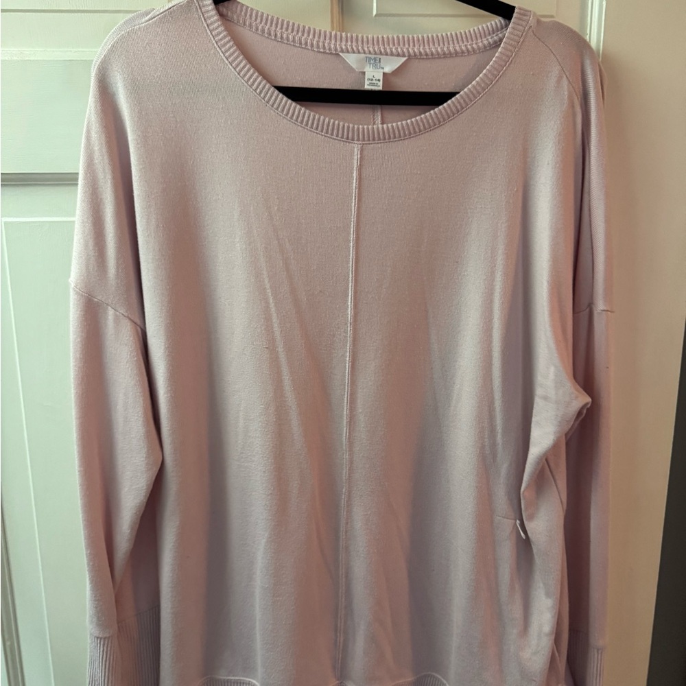 Time and Tru Women's Light Pink Sweatshirt